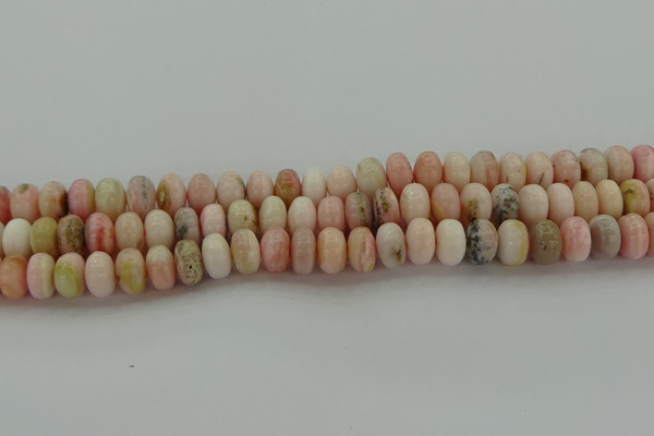 COP1287 15.5 inches 5*8mm rondelle natural pink opal beads
