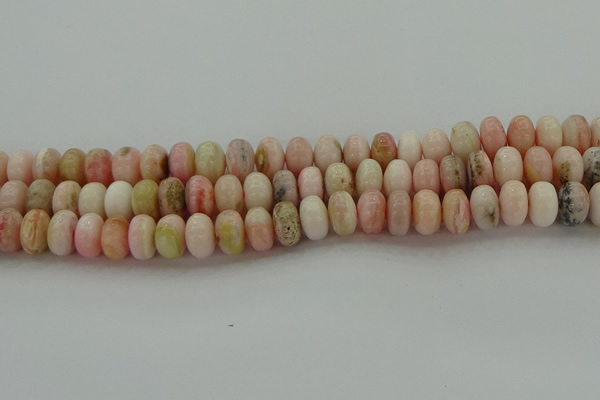 COP1288 15.5 inches 6*10mm rondelle natural pink opal beads