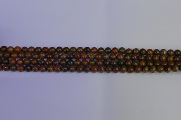 COP1360 15.5 inches 4mm round African green opal beads wholesale
