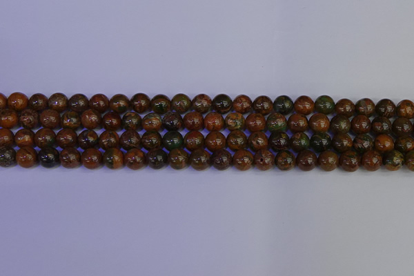 COP1362 15.5 inches 8mm round African green opal beads wholesale