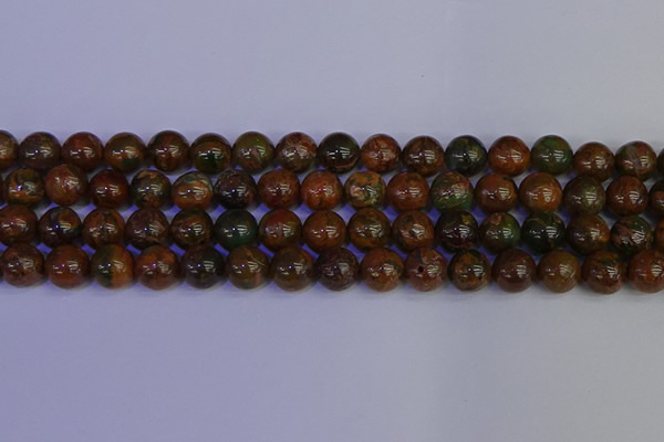 COP1364 15.5 inches 12mm round African green opal beads wholesale
