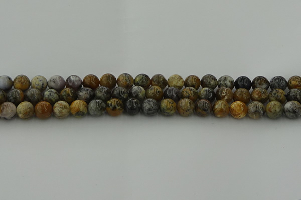 COP1382 15.5 inches 8mm round moss opal gemstone beads whholesale