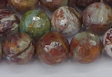 COP1397 15.5 inches 12mm faceted round African green opal beads