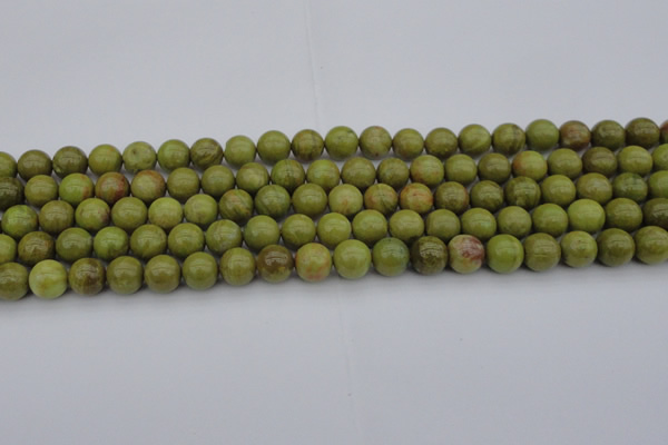 COP1402 15.5 inches 8mm round yellow opal gemstone beads