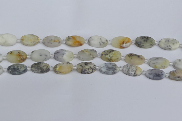 COP1431 15.5 inches 10*16mm oval white opal gemstone beads