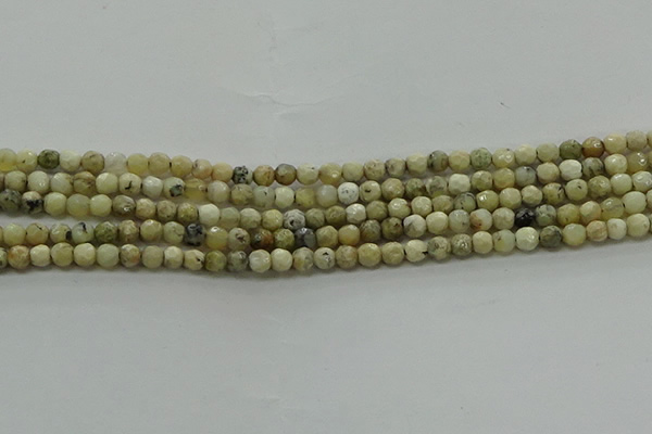 COP1470 15.5 inches 4mm faceted round African opal gemstone beads