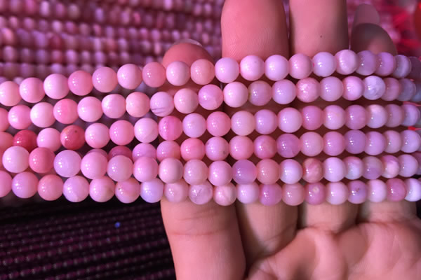 COP1520 15.5 inches 6mm round natural pink opal beads wholesale