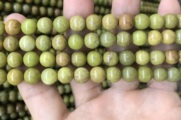 COP1574 15.5 inches 8mm round Australia olive green opal beads