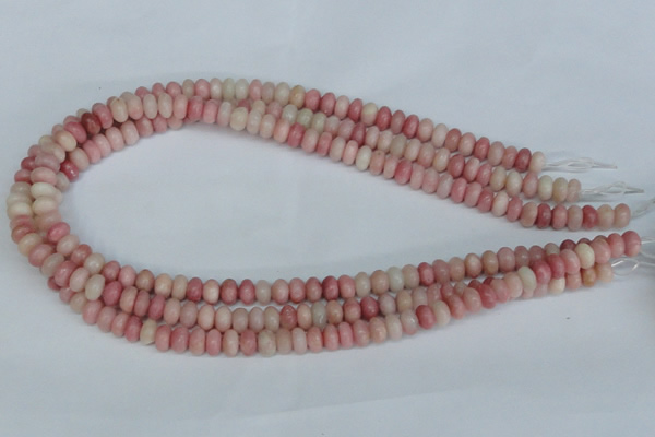 COP158 15.5 inches 4*6mm rondelle pink opal gemstone beads wholesale