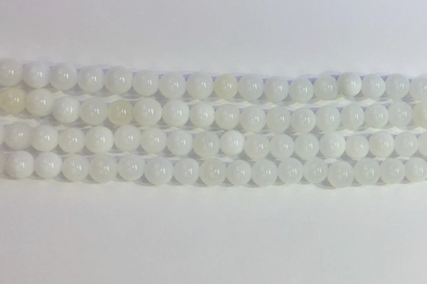 COP1615 15.5 inches 6mm round white opal gemstone beads