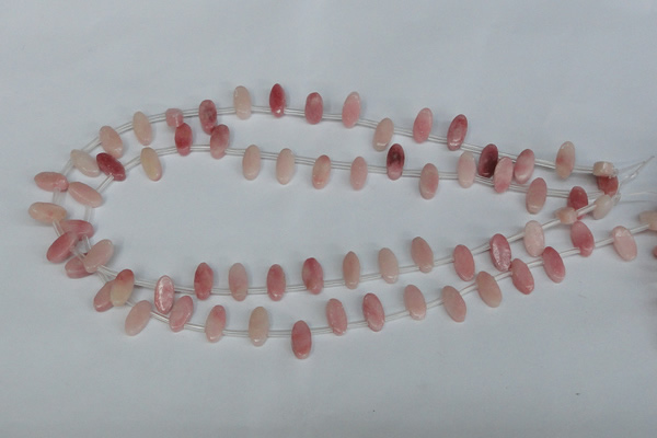 COP169 15.5 inches 6*12mm top-drilled marquise pink opal gemstone beads