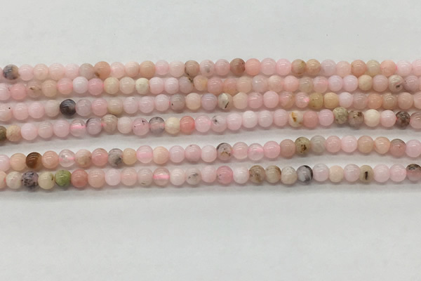 COP1700 15.5 inches 3mm round natural pink opal gemstone beads