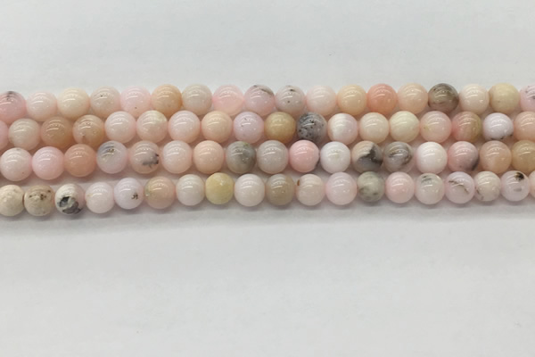 COP1702 15.5 inches 6mm round natural pink opal gemstone beads