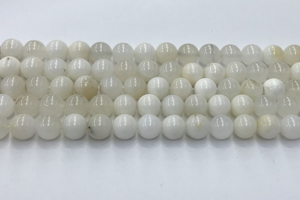 COP1731 15.5 inches 8mm round white opal beads wholesale