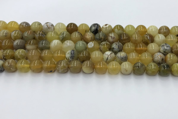 COP1736 15.5 inches 8mm round yellow opal beads wholesale