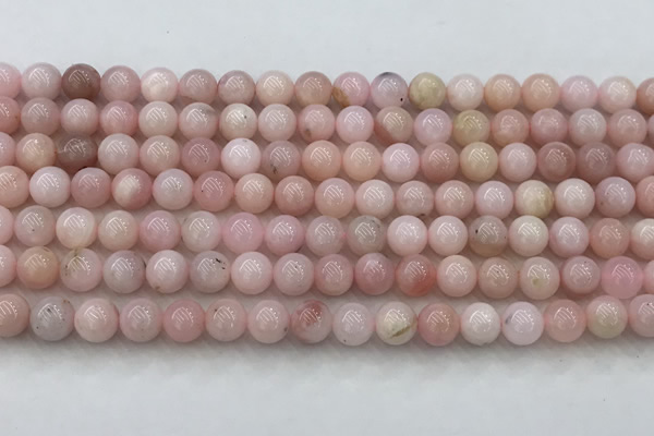 COP1780 15.5 inches 6mm round pink opal gemstone beads