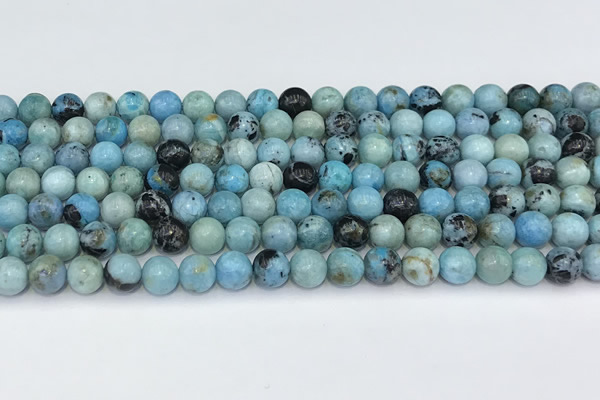 COP1790 15.5 inches 6mm round blue opal gemstone beads