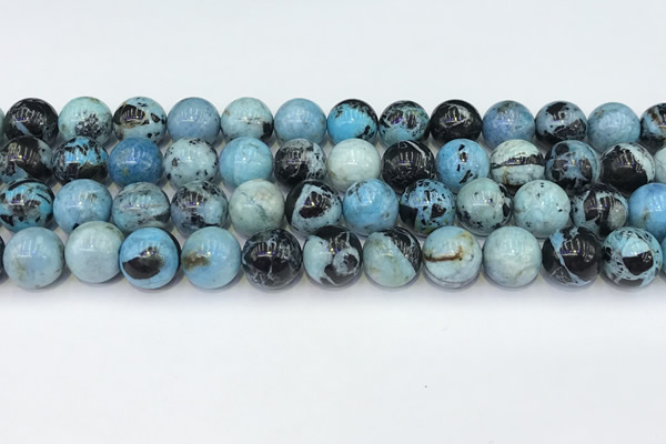 COP1793 15.5 inches 12mm round blue opal gemstone beads