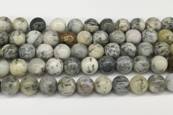 COP1858 15 inches 10mm round white opal beads