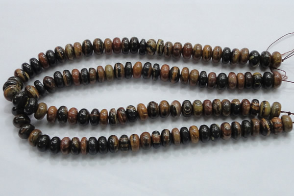 COP202 15.5 inches 7*12mm rondelle natural brown opal gemstone beads