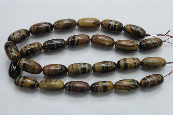 COP209 15.5 inches 15*30mm rice natural brown opal gemstone beads