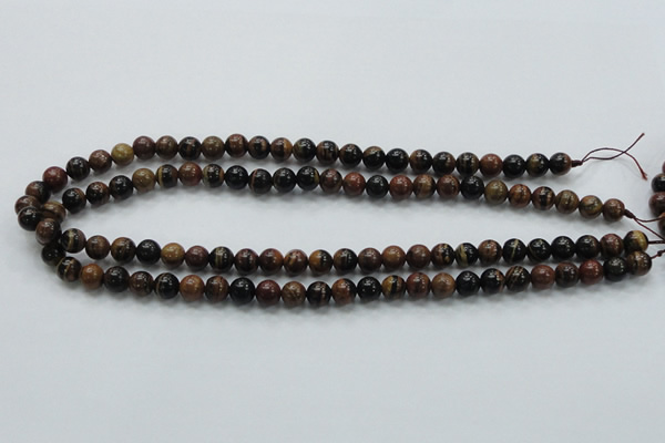 COP220 15.5 inches 8mm round natural brown opal gemstone beads