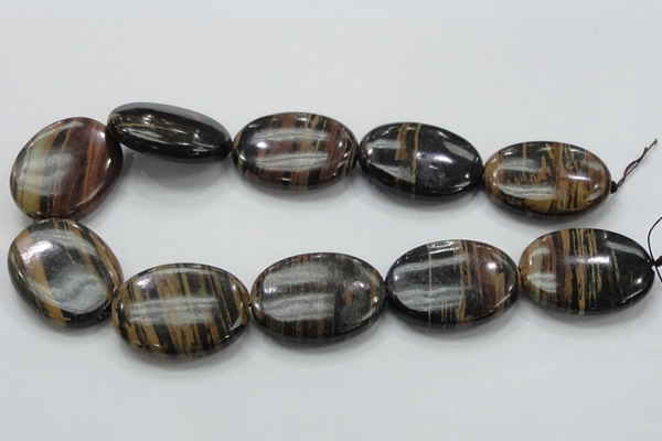 COP235 15.5 inches 30*40mm oval natural brown opal gemstone beads