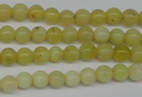 COP330 15.5 inches 4mm round yellow opal gemstone beads wholesale