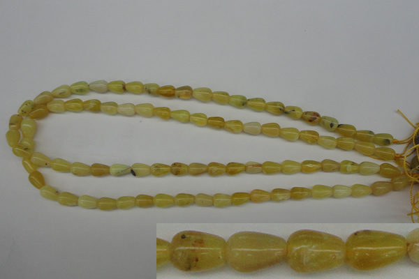 COP337 15.5 inches 6*9mm teardrop yellow opal gemstone beads