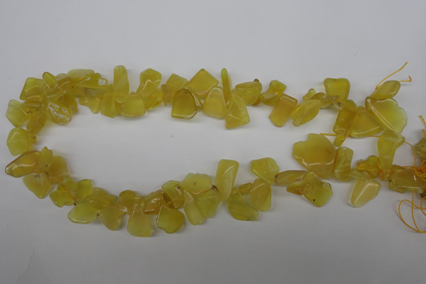 COP348 Top-drilled 7*8mm – 24*25mm freeform yellow opal gemstone beads