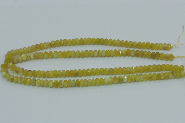 COP352 15.5 inches 5*8mm faceted rondelle yellow opal gemstone beads wholes