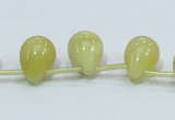 COP357 15.5 inches 13*18mm teardrop yellow opal gemstone beads