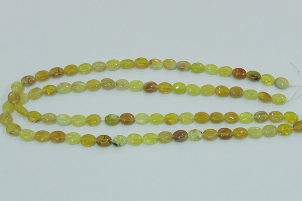 COP360 15.5 inches 8*10mm oval yellow opal gemstone beads wholesale