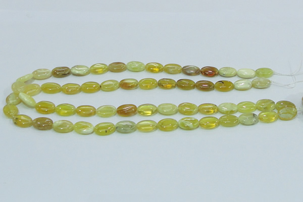 COP362 15.5 inches 10*14mm oval yellow opal gemstone beads wholesale