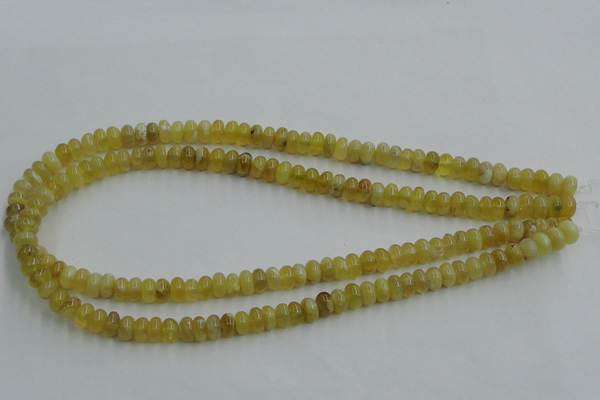 COP371 15.5 inches 5*8mm rondelle yellow opal gemstone beads