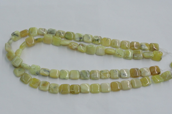 COP372 15.5 inches 12*12mm square yellow opal gemstone beads