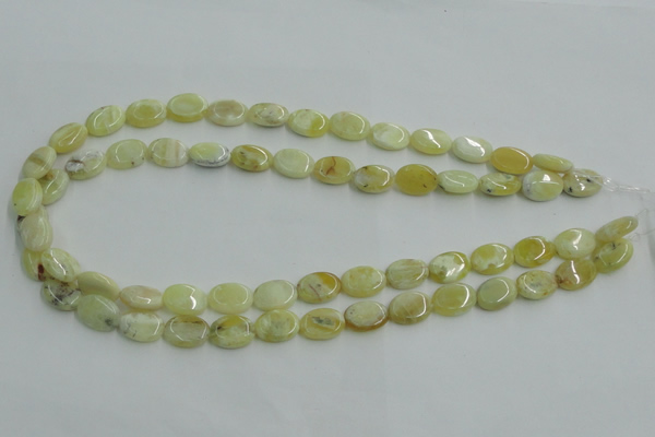 COP376 15.5 inches 10*14mm oval yellow opal gemstone beads wholesale