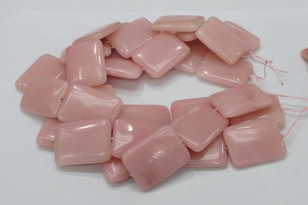 COP429 15.5 inches 30*40mm rectangle Chinese pink opal gemstone beads