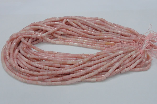 COP58 15.5 inches 4*7mm column natural pink opal gemstone beads
