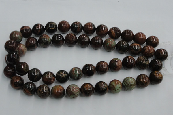 COP601 15.5 inches 16mm round green opal gemstone beads wholesale