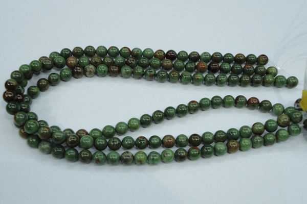 COP652 15.5 inches 8mm round green opal gemstone beads wholesale