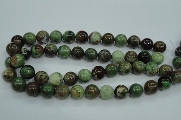 COP655 15.5 inches 14mm round green opal gemstone beads
