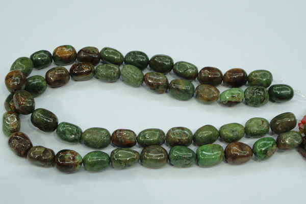 COP672 15.5 inches 12*16mm nuggets green opal gemstone beads