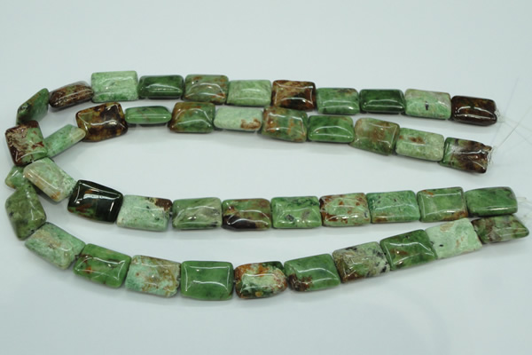 COP688 15.5 inches 13*18mm rectangle green opal gemstone beads