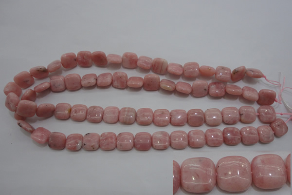 COP79 15.5 inches 12*12mm square natural pink opal gemstone beads