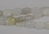 COP906 15.5 inches 8*10mm oval natural white opal gemstone beads