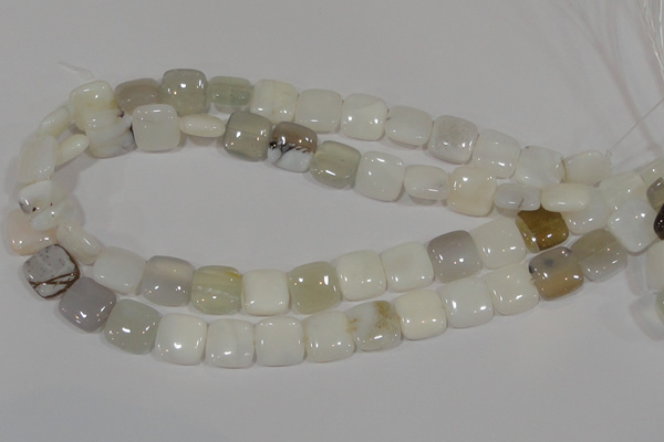 COP910 15.5 inches 14*14mm square natural white opal gemstone beads