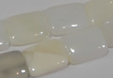 COP915 15.5 inches 15*20mm rectangle natural white opal gemstone beads