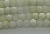 COP920 15.5 inches 4mm round white opal gemstone beads