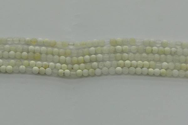 COP920 15.5 inches 4mm round white opal gemstone beads